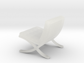 Mies-Van-Barcelona-Chair - 1/2" Model in Clear Ultra Fine Detail Plastic