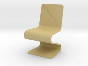 1:24 Acrylic Chair (Not Full Scale) in Tan Fine Detail Plastic