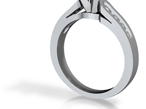 CCW36 Solitaire Ring in Clear Ultra Fine Detail Plastic