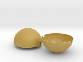 Pokeball with hinge- BETA in Tan Fine Detail Plastic