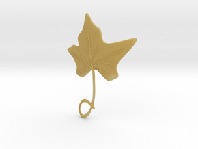 Ivy Leaf Necklace Ornament in Tan Fine Detail Plastic