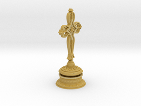 Decorative Cross with hollow base in Tan Fine Detail Plastic