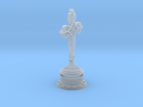 Decorative Cross with hollow base in Clear Ultra Fine Detail Plastic