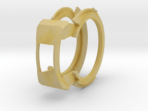 Weird Ring in Tan Fine Detail Plastic