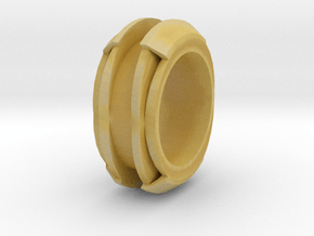 Thick Ring in Tan Fine Detail Plastic