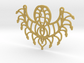 :Twisted Elements: Pendant in Tan Fine Detail Plastic