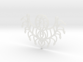 :Twisted Elements: Pendant in Clear Ultra Fine Detail Plastic