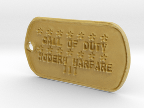 Call of Duty Modern Warfare 3 Dog Tag in Tan Fine Detail Plastic