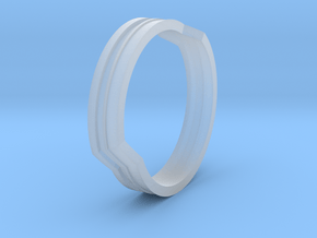 Channel Ring in Clear Ultra Fine Detail Plastic