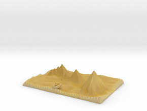 Pyramids Of Giza And Sphinx Model  in Tan Fine Detail Plastic