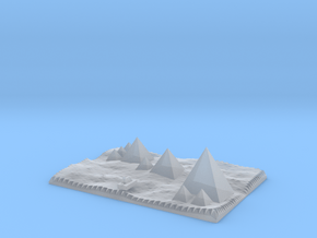 traditional view Pyramids Of Giza And Sphinx Model in Clear Ultra Fine Detail Plastic