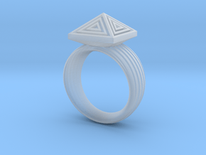 Pyramid Ring in Clear Ultra Fine Detail Plastic