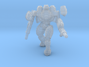Mech suit with twin weapons (5) in Clear Ultra Fine Detail Plastic