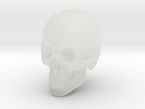 Human Skull Pendant in Clear Ultra Fine Detail Plastic