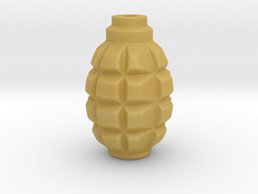 F1 (F-1) Grenade Mini Vase in Tan Fine Detail Plastic