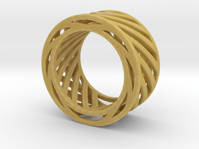 Double Wire Ring in Tan Fine Detail Plastic