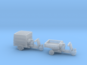 N Scale 1:160 2 Piaggio Ape Scooters in Clear Ultra Fine Detail Plastic