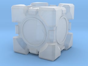 Companion Cube 10x10mm in Clear Ultra Fine Detail Plastic