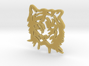 NODE - Tiger Pendant - in Tan Fine Detail Plastic