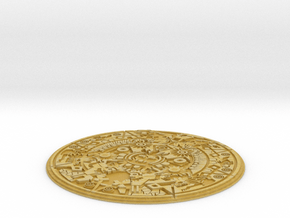 Smaller Aztec Medallion in Tan Fine Detail Plastic