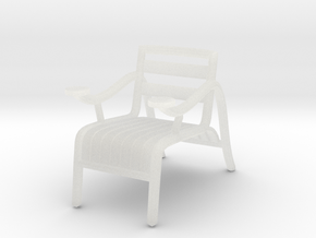 ThinkingMan Chair - 1/4" Model in Clear Ultra Fine Detail Plastic
