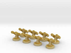 8 Double Gatlings for 6mm, 1/300 or 1/285 in Tan Fine Detail Plastic