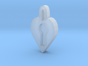lock heart pendant more printable in Clear Ultra Fine Detail Plastic