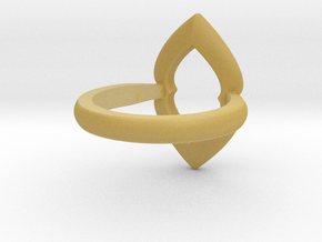 Ring-L in Tan Fine Detail Plastic