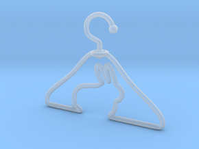 Rabbit Hanger Pendant in Clear Ultra Fine Detail Plastic