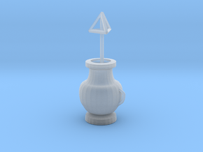 Pot with Tetrahedron in Clear Ultra Fine Detail Plastic