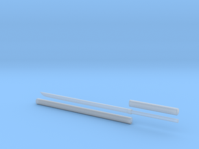 Katana - 1:6 scale - Straight Blade - Plain in Clear Ultra Fine Detail Plastic