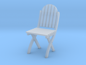 1:24 Wood Folding Chair (Not Full Size) in Clear Ultra Fine Detail Plastic
