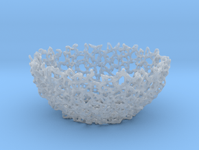 Mini Coral bowl in Clear Ultra Fine Detail Plastic