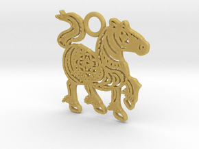 Year of the Horse: Lucky charm in Tan Fine Detail Plastic