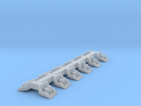 O-AJRB-12 Array of 12 adjustable Rail Braces in Clear Ultra Fine Detail Plastic