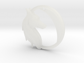 Wolf Moon Pendant in Clear Ultra Fine Detail Plastic