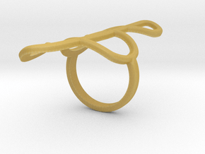 Clef Ring in Tan Fine Detail Plastic