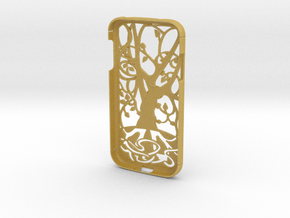 Samsung Galaxy S4 case "Tree of life" in Tan Fine Detail Plastic