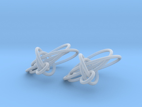 Loops Earrings - Larger - 2 Pcs in Clear Ultra Fine Detail Plastic