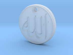Allah Pendant in Clear Ultra Fine Detail Plastic