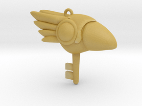Bird Key Pendant in Tan Fine Detail Plastic
