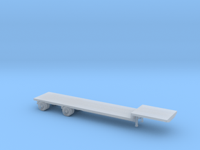1:160/N-Scale Flatbed Trailer in Clear Ultra Fine Detail Plastic