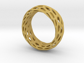 Trous Ring Size 5 in Tan Fine Detail Plastic