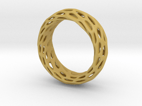 Trous Ring Size 7.5 in Tan Fine Detail Plastic