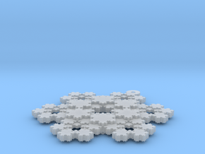 Koch Snowflake - 3 in Clear Ultra Fine Detail Plastic