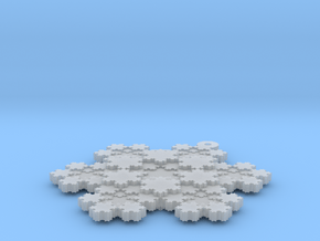 Koch Snowflake - 1 in Clear Ultra Fine Detail Plastic