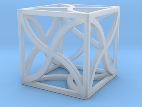 Cube "Twirl" 1"x1"x1" in Clear Ultra Fine Detail Plastic