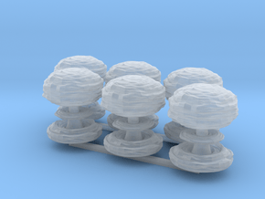 Mushroom Cloud x6 in Clear Ultra Fine Detail Plastic