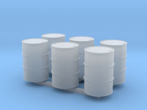 HO 55 Gallon Drum Hollow X 6 in Clear Ultra Fine Detail Plastic