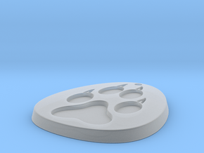 Paw Medallion Solid in Clear Ultra Fine Detail Plastic
